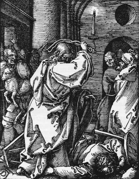 Clearing the Temple / Dürer / 1511 von Albrecht Dürer