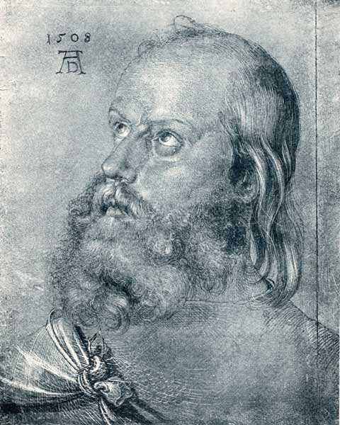 Albrecht Dürer / Head of an apostle von Albrecht Dürer