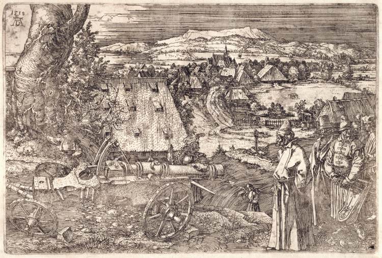 Landschaft mit Kanone (Die große Kanone; Die Kanone) von Albrecht Dürer