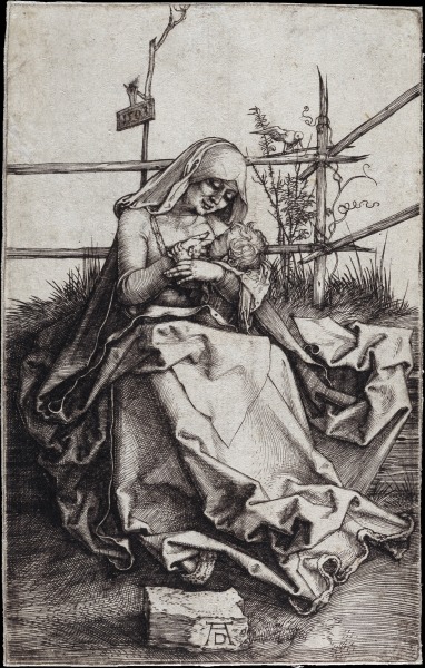 Maria auf der Rasenbank, das Kind stillend von Albrecht Dürer
