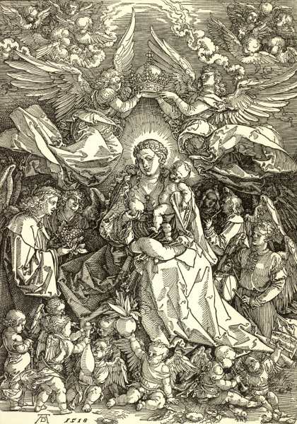 Mary as Queen of Angels / Dürer / 1518 von Albrecht Dürer