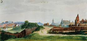 Ansicht der Stadt Nürnberg von Westen 1495