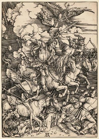 Die apokalyptischen Reiter, aus der Folge der Apokalypse, Einzeldruck vor dem Text