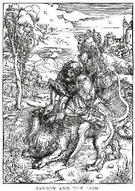 Samson bezwingt den Löwen 1496/97