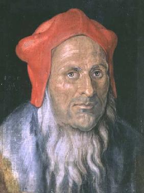 Portrait of a Bearded Man in a Red Hat 1520