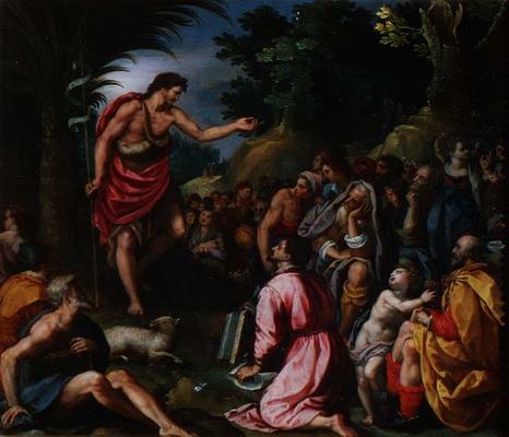 St. John the Baptist Preaching von Alessandro Allori