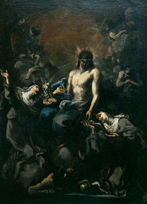 Christ Adored by Two Nuns, c.1721-22 (oil on canvas) von Alessandro Magnasco
