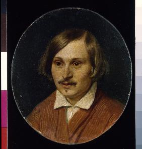 Porträt des Schriftstellers Nikolai Gogol (1809-1852) 1841
