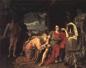 King Priam begging Achilles for the return of Hector's body 1824
