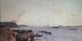 Arrival of Emperor Alexander III (1845-94) at Sevastopol 1887