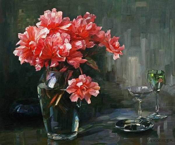 Blumen in Glasvase von Alexander Koester