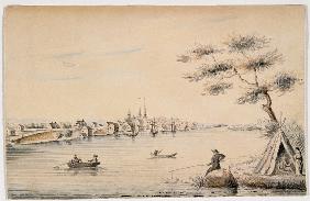 Detroit as seen from the Canadian Shore in 1821
