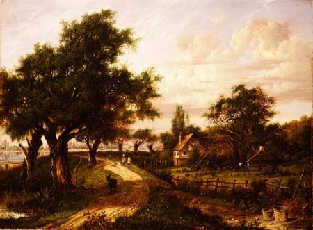 A Farmstead by a River von Alexander Nasmyth