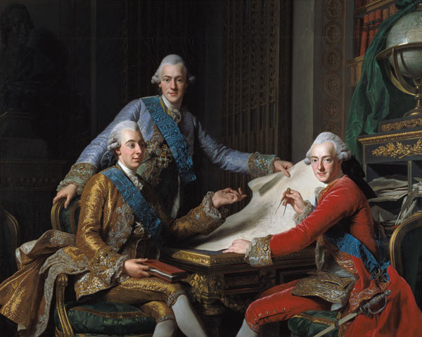 King Gustav III of Sweden (1746-92) and his Brothers von Alexander Roslin