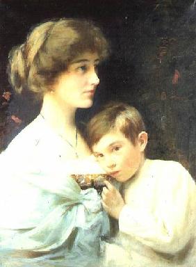A Portrait of Marian Harford and Her Son Stuart