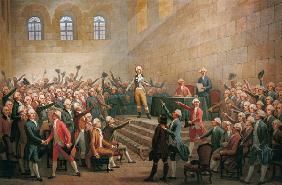 Assembly of the Three Orders of the Dauphin, received at Vizille Castle by Claude Perier (1742-1801) 1862