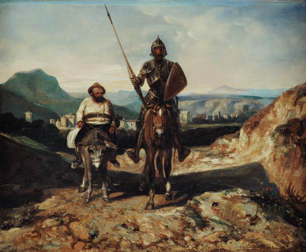Don Quixote and Sancho (oil on canvas) 1805