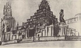 Erste Skizze für das Lenin-Mausoleum 1924