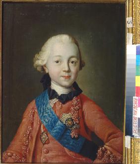 Porträt des Großfürsten Pawel Petrowitsch (1754-1801) als Kind 1761