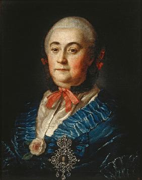 Porträt von Anastasia Ismajlowa (1703-1761) 1759
