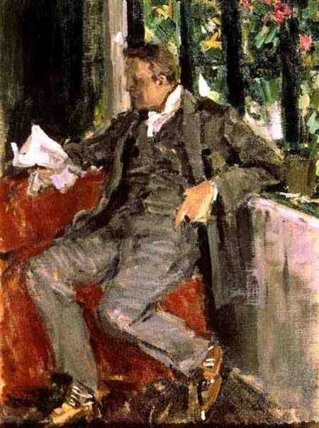 Portrait of Feodor Ivanovich Chaliapin (1873-1938) von Alexejew. Konstantin Korovin