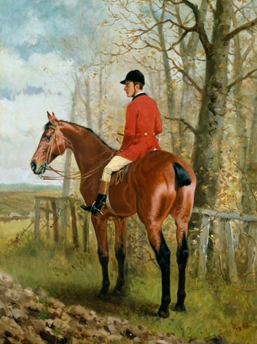 Huntsman in Wooded Landscape von Alfred de Prades
