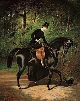 The Rider, Kipler, on her Black Mare