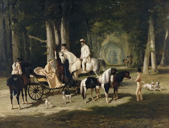 Monsieur und Madame Mosselman mit ihren Töchter von Alfred de Dreux