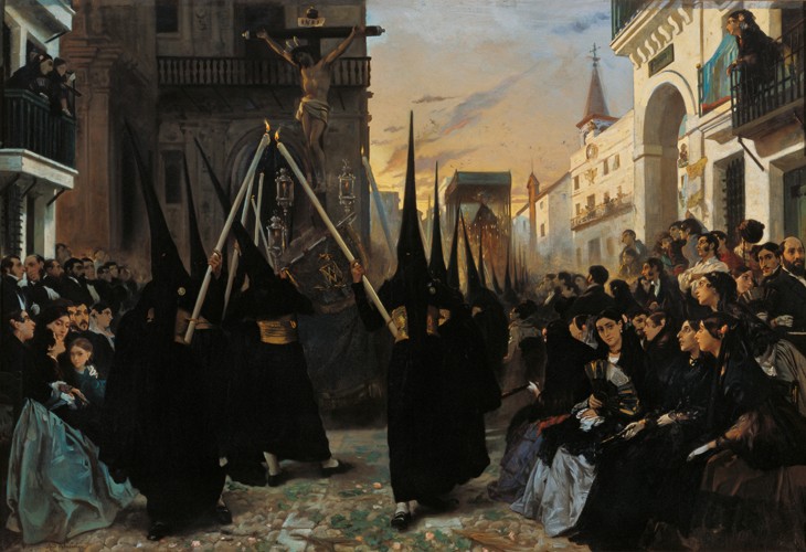Die Prozession durch die Calle Génova von Alfred Dehodencq