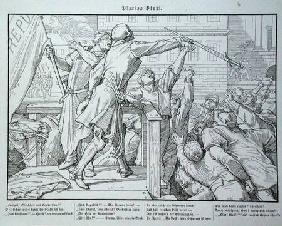 Death on the Tribune, from 'Another Dance of Death' published by Georg Wigand in Leipzig 1849