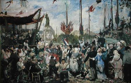 Study for 'Le 14 Juillet 1880' von Alfred Roll