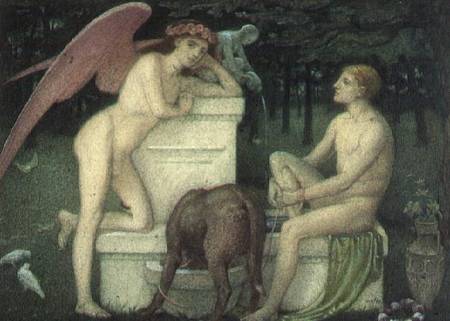 Eros and Ganymede von Alfred Sacheverell Coke
