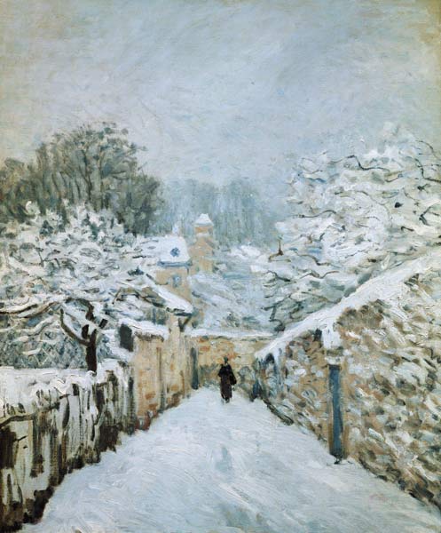 Winter in Louveciennes. von Alfred Sisley