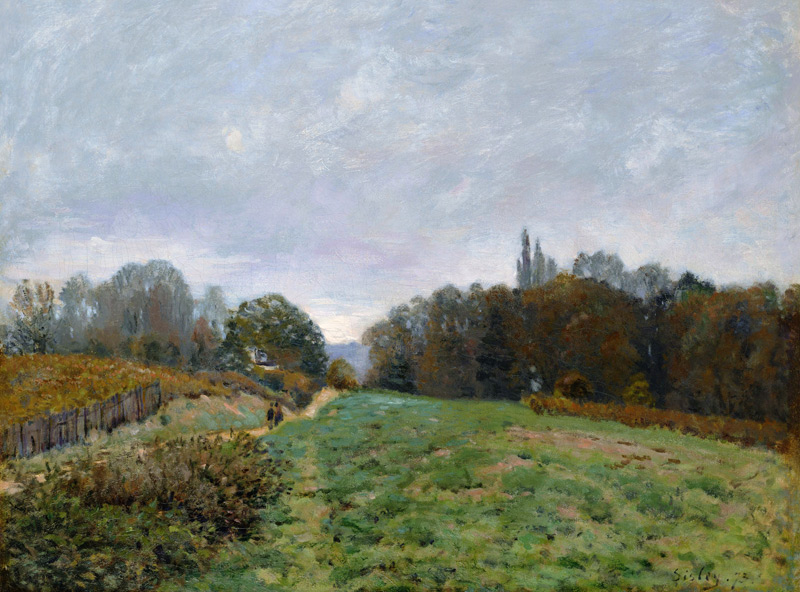 Landschaft bei Louveciennes von Alfred Sisley