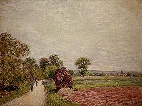 Landstrasse in der Umgebung von Moret. von Alfred Sisley