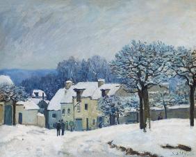 The Place du Chenil at Marly-le-Roi, Snow 1876