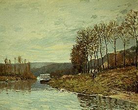 Herbstliche Seinelandschaft bei Bougival 1873