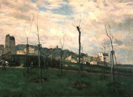 View of Montmartre from the Cite des Fleurs, Les Batignolles von Alfred Sisley