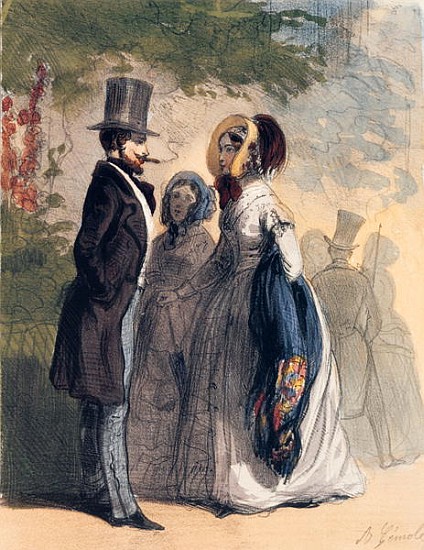 The Regular Visitor to Ranelagh Gardens, from ''Les Femmes de Paris'', 1841-42 von Alfred Andre Geniole