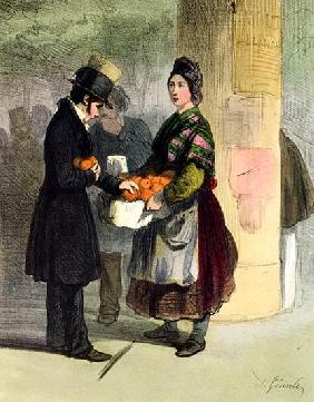 The Orange Seller, from ''Les Femmes de Paris'', 1841-42