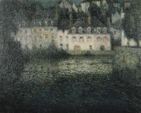 Haus am Fluss im Mondlicht, Quimperle 1920