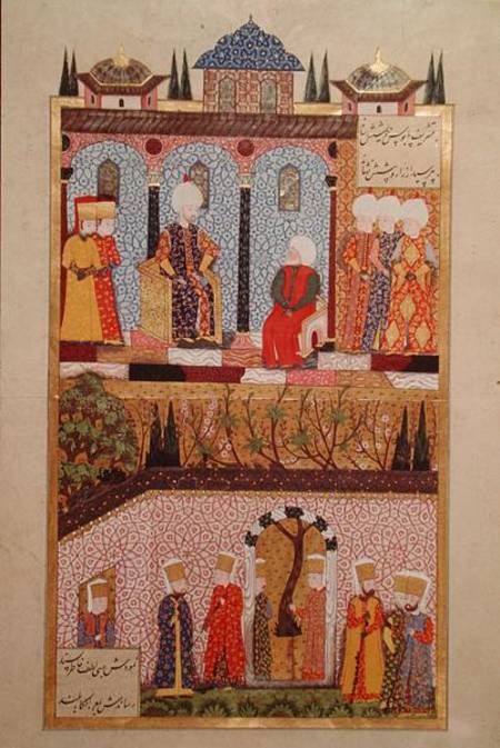 The presentation of gifts to Suleyman I (1495-1566) on the occasion of the circumcision of his sons von Ali Amir Ali Amir Beg