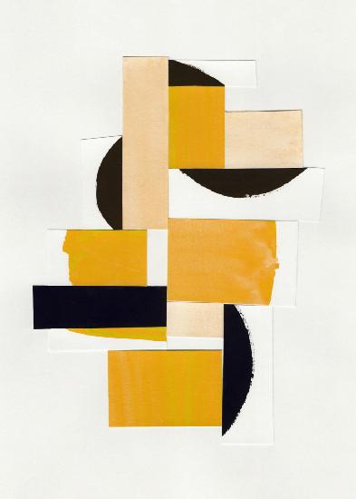 Gelbe abstrakte Collage