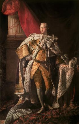 Porträt des Königs Georg III. von Großbritannien und Irland (1738-1820) in seiner Krönungsrobe