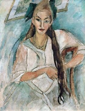 Bildnis eines Mädchens mit Zopf 1922