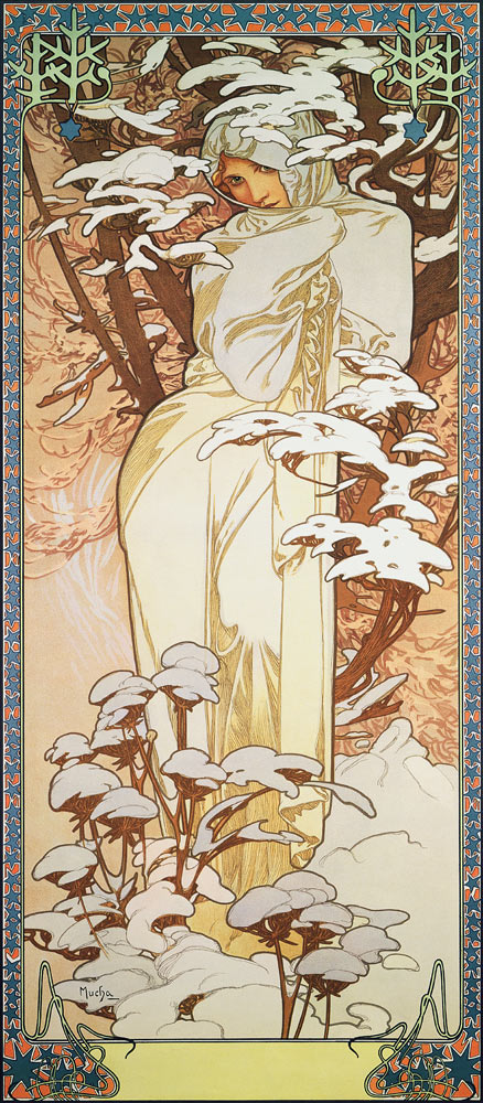 Jahreszeiten Winter: Winter von Alphonse Mucha