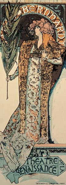 Gismonda, das erste Plakat von Mucha für Sarah Bernhard und das Théatre de Renaissance, von Alphonse Mucha