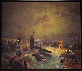 Nach der Schlacht auf dem Berge Vitkov (Gemäldezyklus Das Slawische Epos)
