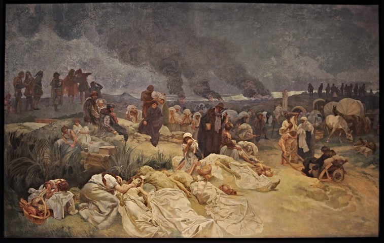 Petr Chelcicky bei Vodnany (Gemäldezyklus Das Slawische Epos) von Alphonse Mucha