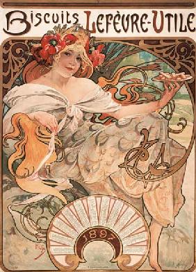 Biscuits Lefevre-Utile, 1896. (Plakat und Jahreskalender 1897). 
